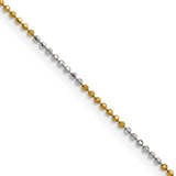 Image of 18" White & Yellow Rhodium over Brass 1.5mm Ball Chain Necklace