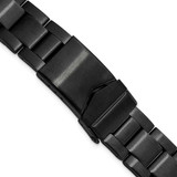 Image of 18-23mm 6.75" Black PVD-plated w/Deploy Buckle Stainless Steel Watch Band