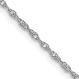 Image of 20" 14K White Gold 1.15mm Carded Cable Rope Chain Necklace