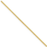 Image of 20" Gold-plated Sterling Silver 1.50mm Spiga Chain Necklace