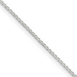 Image of 20" Sterling Silver 1mm Open Elongated Link Curb Chain Necklace