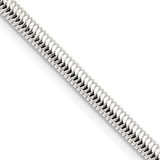 Image of 20" Sterling Silver 3.5mm 6-sided Oval Snake Chain Necklace