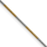 Image of 20" White & Yellow Rhodium over Brass 1.00mm Snake Chain Necklace
