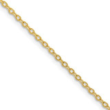 Image of 20" Yellow Rhodium over Brass 1.70mm Plated Rolo Chain Necklace