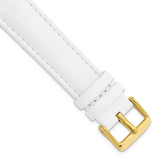 Image of 20mm 7.75" White Glove Leather Gold-tone Buckle Watch Band