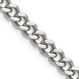 Image of 22" Stainless Steel Polished 6.75mm Curb Chain Necklace