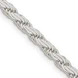 Image of 22" Sterling Silver 3.65mm Flat Rope Chain Necklace