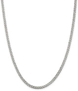 Image of 22" Sterling Silver 4mm Pave Curb Chain Necklace