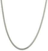 Image of 22" Sterling Silver 4mm Round Snake Chain Necklace