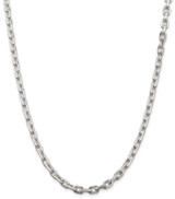 Image of 22" Sterling Silver 5.4mm Beveled Oval Cable Chain Necklace