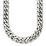 24 inch Stainless Steel 11.92mm Polished Curb Chain Necklace
