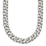 24 inch Stainless Steel 9mm Polished Link Chain Necklace