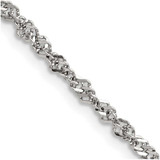 Image of 24" Stainless Steel Polished 3mm Singapore Chain Necklace