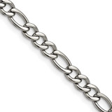 Image of 24" Stainless Steel Polished 5.3mm Figaro Chain Necklace