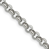Image of 24" Stainless Steel Polished 6mm Rolo Chain Necklace