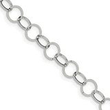 Image of 24" Stainless Steel Polished 8mm Circle Link Chain Necklace