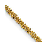 Image of 24" Stainless Steel Polished Yellow IP-plated 3mm Cyclone Chain Necklace
