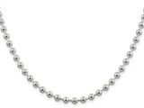 Image of 24" Sterling Silver 5mm Beaded Chain Necklace