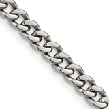 Image of 24" Titanium Polished 5.5mm Curb Chain Necklace