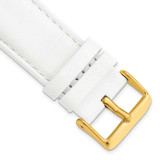 Image of 24mm 7.75" White Glove Leather Gold-tone Buckle Watch Band