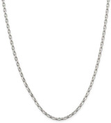 Image of 26" Sterling Silver 3.2mm Oval Fancy Rolo Chain Necklace