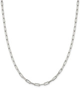 Image of 26" Sterling Silver 4.25mm Elongated Open Link Chain Necklace
