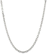 Image of 26" Sterling Silver 4.3mm Diamond-cut Long Link Cable Chain Necklace