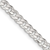 Image of 26" Sterling Silver 4.5mm Concave Beveled Curb Chain Necklace