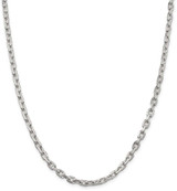 Image of 26" Sterling Silver 4.9mm Beveled Oval Cable Chain Necklace
