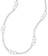Image of 28" Rhodium Plated Multisize Link Necklace 925 Sterling Silver - LIMITED STOCK