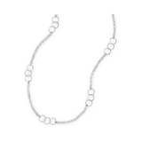 Image of 28" Rhodium Plated Multisize Link Necklace 925 Sterling Silver - LIMITED STOCK