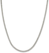 Image of 28" Sterling Silver Rhodium-plated 3.5mm Curb Chain Necklace
