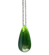 Image of 28mm Genuine Natural Nephrite Jade Smooth Teardrop Pendant