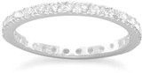 Image of 2mm (0.08") CZ Eternity Band Ring 925 Sterling Silver