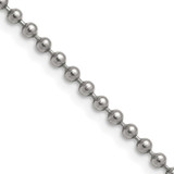 Image of 30" Stainless Steel Polished 3mm Ball Chain Necklace