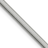 Image of 30" Stainless Steel Polished 4.2mm Flat Snake Chain Necklace