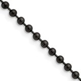 Image of 30" Stainless Steel Polished Black IP-plated 3mm Ball Chain Necklace
