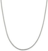 Image of 30" Sterling Silver 2.55mm Diamond-cut Square Franco Chain Necklace