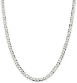 Image of 30" Sterling Silver 5.75mm Flat Curb Chain Necklace
