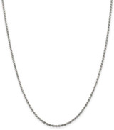 Image of 30" Sterling Silver Rhodium-plated 1.85mm Diamond-cut Rope Chain Necklace