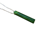 Image of 35mm Genuine Canadian Nephrite Jade Thin Drop Pendant (J-1925)