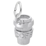 Image of 3D Coffee Cup Charm (Choose Metal) by Rembrandt