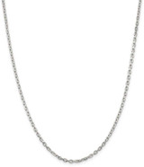 Image of 42" Sterling Silver 2.75mm Beveled Oval Cable Chain Necklace
