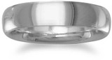 Image of 5mm (1/5") Rhodium Plated Band 925 Sterling Silver - CLEARANCE