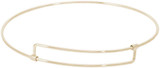 Image of 7" 14K Yellow Gold Pure Bangle Charm Bracelet by Rembrandt