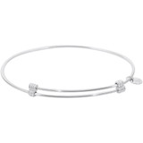 Image of 7" Sterling Silver Alluring Bangle Charm Bracelet by Rembrandt