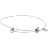 Image of 7" Sterling Silver Balanced Bangle Charm Bracelet by Rembrandt