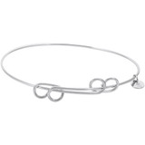 Image of 7" Sterling Silver Carefree Bangle Charm Bracelet by Rembrandt