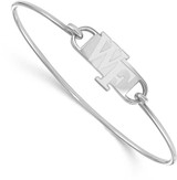 Image of 7" Sterling Silver Wake Forest University Sm Center Wire Bangle LogoArt