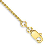 Image of 9" 10k Yellow Gold 1mm Spiga Chain Anklet